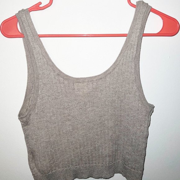 Tan Ribbed Tank Top - Picture 2 of 3